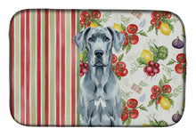 Load image into Gallery viewer, Blue Great Dane Vegetables Dish Drying Mat