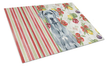 Load image into Gallery viewer, Blue Great Dane Vegetables Glass Cutting Board