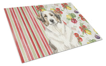 Load image into Gallery viewer, Badger Great Pyrenees Vegetables Glass Cutting Board