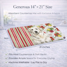 Load image into Gallery viewer, White Great Pyrenees Vegetables Dish Drying Mat