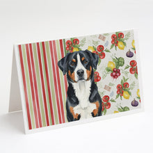 Load image into Gallery viewer, Greater Swiss Mountain Dog Vegetables Greeting Cards Pack of 8