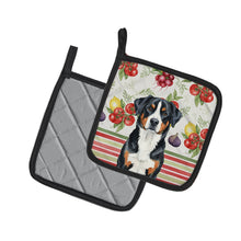 Load image into Gallery viewer, Greater Swiss Mountain Dog Vegetables Pair of Pot Holders