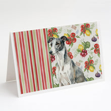 Load image into Gallery viewer, Black and White Greyhound Vegetables Greeting Cards Pack of 8