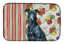 Load image into Gallery viewer, Black Greyhound Vegetables Dish Drying Mat
