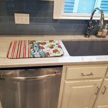Load image into Gallery viewer, Blue Brindle Greyhound Vegetables Dish Drying Mat