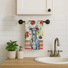 Load image into Gallery viewer, Blue Brindle Greyhound Vegetables Kitchen Towel