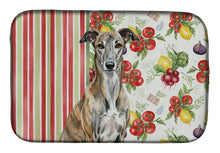 Load image into Gallery viewer, Brindle Greyhound Vegetables Dish Drying Mat