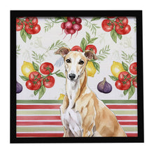 Load image into Gallery viewer, Fawn Greyhound Vegetables Framed Metal Print