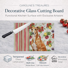 Load image into Gallery viewer, Red Greyhound Vegetables Glass Cutting Board
