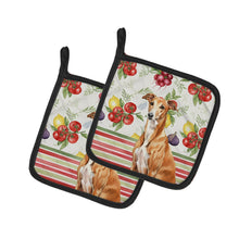 Load image into Gallery viewer, Red Greyhound Vegetables Pair of Pot Holders