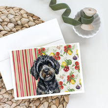 Load image into Gallery viewer, Black Havanese Vegetables Greeting Cards Pack of 8