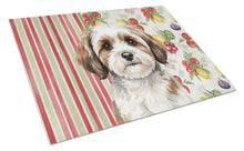 Load image into Gallery viewer, Parti-color Havanese Vegetables Glass Cutting Board