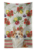 Load image into Gallery viewer, Tan Icelandic Sheepdog Vegetables Kitchen Towel