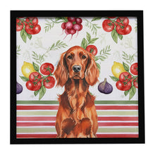 Load image into Gallery viewer, Irish Setter Vegetables Framed Metal Print