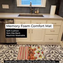 Load image into Gallery viewer, Irish Setter Vegetables Memory Foam Kitchen Mat