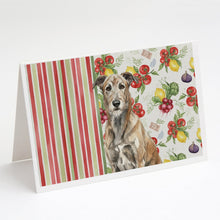 Load image into Gallery viewer, Brindle Irish Wolfhound Vegetables Greeting Cards Pack of 8