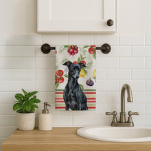 Load image into Gallery viewer, Black Italian Greyhound Vegetables Kitchen Towel