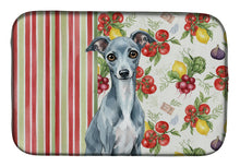 Load image into Gallery viewer, Blue Italian Greyhound Vegetables Dish Drying Mat