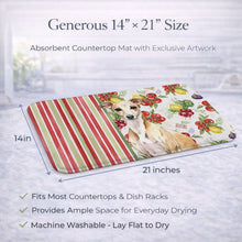 Load image into Gallery viewer, Fawn Italian Greyhound Vegetables Dish Drying Mat