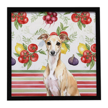 Load image into Gallery viewer, Fawn Italian Greyhound Vegetables Framed Metal Print