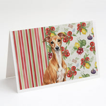 Load image into Gallery viewer, Red Italian Greyhound Vegetables Greeting Cards Pack of 8