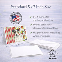 Load image into Gallery viewer, White and Black Jack Russell Terrier Vegetables Greeting Cards Pack of 8