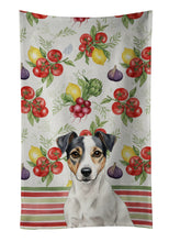Load image into Gallery viewer, White and Black Jack Russell Terrier Vegetables Kitchen Towel