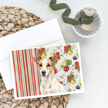Load image into Gallery viewer, White and Tan Jack Russell Terrier Vegetables Greeting Cards Pack of 8