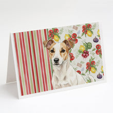 Load image into Gallery viewer, White and Tan Jack Russell Terrier Vegetables Greeting Cards Pack of 8