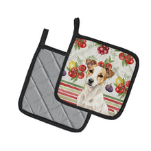 Load image into Gallery viewer, White and Tan Jack Russell Terrier Vegetables Pair of Pot Holders