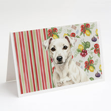 Load image into Gallery viewer, White Jack Russell Terrier Vegetables Greeting Cards Pack of 8