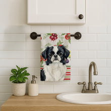 Load image into Gallery viewer, Black and White Japanese Chin Vegetables Kitchen Towel