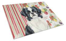 Load image into Gallery viewer, Black and White Japanese Chin Vegetables Glass Cutting Board