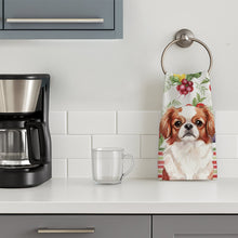 Load image into Gallery viewer, Red and White Japanese Chin Vegetables Kitchen Towel
