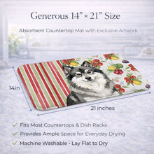 Load image into Gallery viewer, Keeshond Vegetables Dish Drying Mat