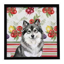 Load image into Gallery viewer, Keeshond Vegetables Framed Metal Print