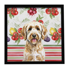 Load image into Gallery viewer, Labradoodle Vegetables Framed Metal Print