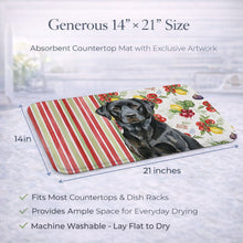 Load image into Gallery viewer, Black Labrador Retriever Vegetables Dish Drying Mat