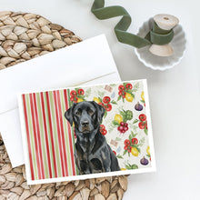 Load image into Gallery viewer, Black Labrador Retriever Vegetables Greeting Cards Pack of 8