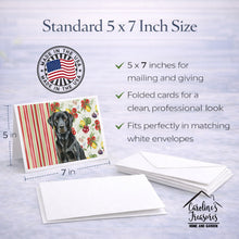 Load image into Gallery viewer, Black Labrador Retriever Vegetables Greeting Cards Pack of 8