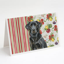 Load image into Gallery viewer, Black Labrador Retriever Vegetables Greeting Cards Pack of 8