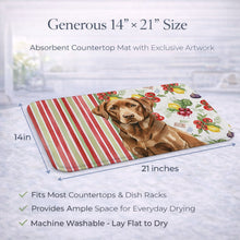 Load image into Gallery viewer, Chocolate Labrador Retriever Vegetables Dish Drying Mat