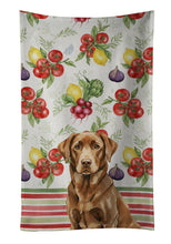 Load image into Gallery viewer, Chocolate Labrador Retriever Vegetables Kitchen Towel