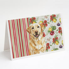 Load image into Gallery viewer, Yellow Labrador Retriever Vegetables Greeting Cards Pack of 8