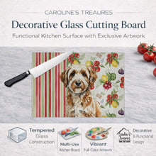 Load image into Gallery viewer, Lagotto Romagnolo Vegetables Glass Cutting Board