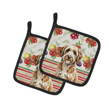Load image into Gallery viewer, Lagotto Romagnolo Vegetables Pair of Pot Holders