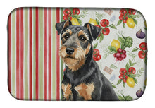 Load image into Gallery viewer, Black and Tan Lakeland Terrier Vegetables Dish Drying Mat