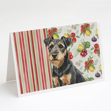 Load image into Gallery viewer, Black and Tan Lakeland Terrier Vegetables Greeting Cards Pack of 8