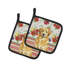 Load image into Gallery viewer, Lion Yellow Leonberger Vegetables Pair of Pot Holders