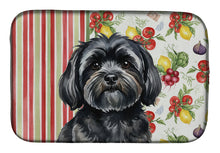 Load image into Gallery viewer, Black Lhasa Apso Vegetables Dish Drying Mat